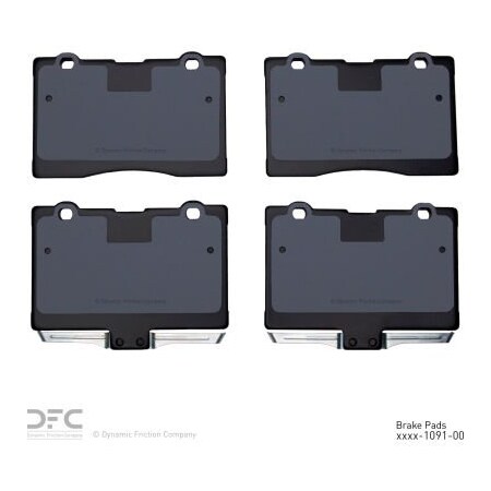 Dynamic Friction Co DFC 3000 Semi-Metallic Brake Pads - 1311-1091-00